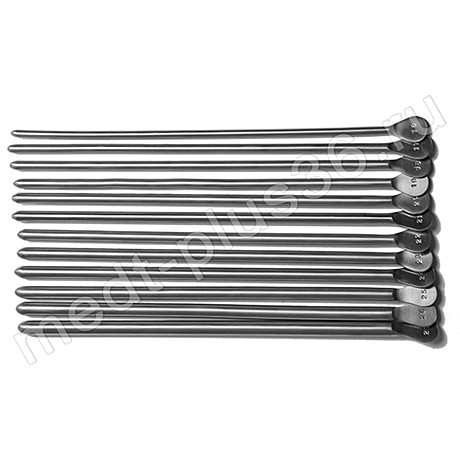 Бужи уретральные металлические прямые, комплект (Urethral Bougies) Sammar, Пакистан