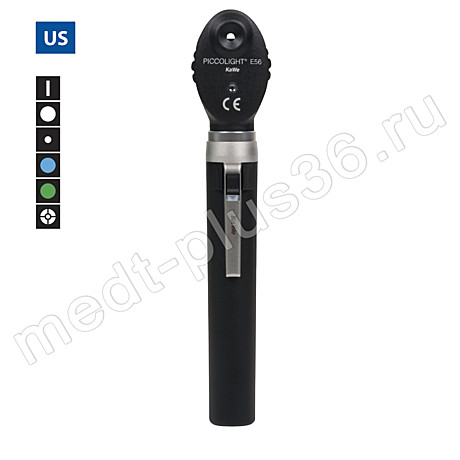 Офтальмоскоп Piccolight Е56, USA-версия, синий фильтр, night (черный) KaWe, Германия